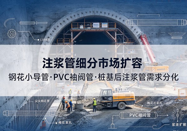 江宁注浆管细分市场扩容，隧道钢花小导管、PVC 袖阀管、桩基后注浆管需求分化